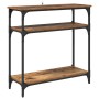 Mesa Consola con estante Madera envejecida 75 x 29 x 75 cm en Mesas auxiliares | Comprar online en Foro24