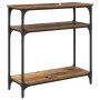 Mesa Consola con estante Madera envejecida 75 x 29 x 75 cm en Mesas auxiliares | Comprar online en Foro24