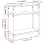 Mesa Consola con estante Madera envejecida 75 x 29 x 75 cm en Mesas auxiliares | Comprar online en Foro24