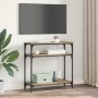 Mesa Consola con estante Roble artesanal 75 x 29 x 75 cm en Mesas auxiliares | Comprar online en Foro24