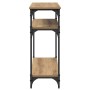 Mesa Consola con estante Roble artesanal 75 x 29 x 75 cm en Mesas auxiliares | Comprar online en Foro24
