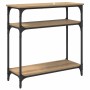 Mesa Consola con estante Roble artesanal 75 x 29 x 75 cm en Mesas auxiliares | Comprar online en Foro24