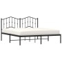 Bed frame with black metal headboard 180x200 cm by , Beds and slatted bases - Ref: Foro24-373793, Price: 110,81 €, Discount: %