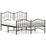 Estructura de cama cabecero y estribo metal negro 140x200 cm de , Camas y somieres - Ref: Foro24-373808, Precio: 123,31 €, De...