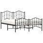 Estructura de cama cabecero y estribo metal negro 140x200 cm de , Camas y somieres - Ref: Foro24-373808, Precio: 121,45 €, De...