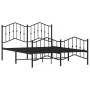 Estructura de cama cabecero y estribo metal negro 140x200 cm de , Camas y somieres - Ref: Foro24-373808, Precio: 121,45 €, De...