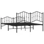 Estructura de cama cabecero y estribo metal negro 140x200 cm de , Camas y somieres - Ref: Foro24-373808, Precio: 121,45 €, De...