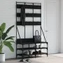 Perchero con zapatero negro 100x40x184 cm by , Dresser Organizers and Bar Hangers - Ref: Foro24-837857, Price: 91,75 €, Disco...