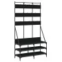 Perchero con zapatero negro 100x40x184 cm by , Dresser Organizers and Bar Hangers - Ref: Foro24-837857, Price: 91,75 €, Disco...