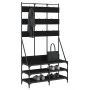 Perchero con zapatero negro 100x40x184 cm by , Dresser Organizers and Bar Hangers - Ref: Foro24-837857, Price: 91,75 €, Disco...