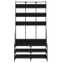 Garderobe mit Schuhregal schwarz 100x40x184 cm von , Kommoden-Organizer und Bar-Kleiderbügel - Ref: Foro24-837857, Preis: 92,...