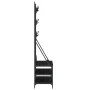 Perchero con zapatero negro 100x40x184 cm by , Dresser Organizers and Bar Hangers - Ref: Foro24-837857, Price: 91,75 €, Disco...
