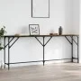 Mesa consola madera de ingeniería roble ahumado 200x29x75 cm de , Mesas auxiliares - Ref: Foro24-837779, Precio: 76,99 €, Des...