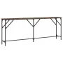 Mesa consola madera de ingeniería roble ahumado 200x29x75 cm de , Mesas auxiliares - Ref: Foro24-837779, Precio: 76,99 €, Des...