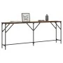 Mesa consola madera de ingeniería roble ahumado 200x29x75 cm de , Mesas auxiliares - Ref: Foro24-837779, Precio: 76,99 €, Des...