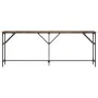Mesa consola madera de ingeniería roble ahumado 200x29x75 cm de , Mesas auxiliares - Ref: Foro24-837779, Precio: 76,99 €, Des...