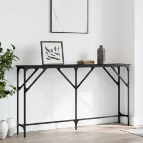 Mesa consola madera de ingeniería negro 140x23x75 cm by , Side tables - Ref: Foro24-837772, Price: 41,96 €, Discount: %