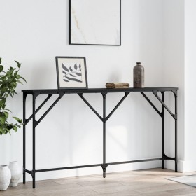 Mesa consola madera de ingeniería negro 140x23x75 cm by , Side tables - Ref: Foro24-837772, Price: 40,45 €, Discount: %
