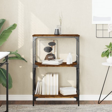 Librería 3 estantes madera ingeniería roble humo 59x35x90,5 cm by , Bookcases and shelves - Ref: Foro24-837614, Price: 45,25 ...