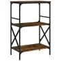 Librería 3 estantes madera ingeniería roble humo 59x35x90,5 cm de , Librerías y estanterías - Ref: Foro24-837614, Precio: 44,...