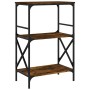 Librería 3 estantes madera ingeniería roble humo 59x35x90,5 cm by , Bookcases and shelves - Ref: Foro24-837614, Price: 45,25 ...