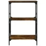 Bücherregal 3 Regale aus Eichenholz in Rauchoptik 59x35x90,5 cm. von , Bücherregale und Regale - Ref: Foro24-837614, Preis: 4...