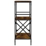 Librería 3 estantes madera ingeniería roble humo 59x35x90,5 cm by , Bookcases and shelves - Ref: Foro24-837614, Price: 45,25 ...