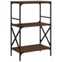 Bücherregal mit 3 Regalen aus Eichenholz, braun, 59x35x90,5cm. von , Bücherregale und Regale - Ref: Foro24-837616, Preis: 46,...