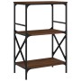 Bücherregal mit 3 Regalen aus Eichenholz, braun, 59x35x90,5cm. von , Bücherregale und Regale - Ref: Foro24-837616, Preis: 46,...