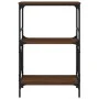 Bücherregal mit 3 Regalen aus Eichenholz, braun, 59x35x90,5cm. von , Bücherregale und Regale - Ref: Foro24-837616, Preis: 46,...