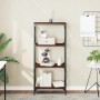 Librería 4 estantes madera ingeniería roble marrón 59x35x132cm by , Bookcases and shelves - Ref: Foro24-837621, Price: 50,14 ...