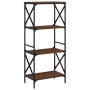 Librería 4 estantes madera ingeniería roble marrón 59x35x132cm by , Bookcases and shelves - Ref: Foro24-837621, Price: 50,14 ...