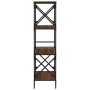 Librería 4 estantes madera ingeniería roble marrón 59x35x132cm by , Bookcases and shelves - Ref: Foro24-837621, Price: 50,14 ...