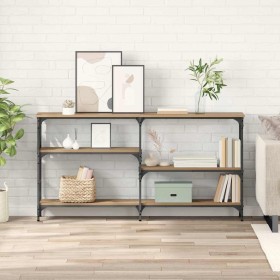 Mesa Consola con estante Roble artesanal 150 x 29 x 76,5 cm en Mesas auxiliares | Comprar online en Foro24