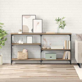Mesa Consola con estante Roble artesanal 150 x 29 x 76,5 cm en Mesas auxiliares | Comprar online en Foro24