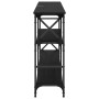 Mesa Consola con estante Roble Negro 150 x 29 x 76,5 cm en Mesas auxiliares | Comprar online en Foro24