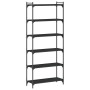 Librería de 6 estantes madera de ingeniería negro 80x30x188 cm by , Bookcases and shelves - Ref: Foro24-837682, Price: 70,64 ...
