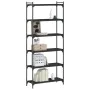 Librería de 6 estantes madera de ingeniería negro 80x30x188 cm de , Librerías y estanterías - Ref: Foro24-837682, Precio: 69,...