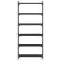 Librería de 6 estantes madera de ingeniería negro 80x30x188 cm de , Librerías y estanterías - Ref: Foro24-837682, Precio: 69,...