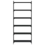 Librería de 6 estantes madera de ingeniería negro 80x30x188 cm by , Bookcases and shelves - Ref: Foro24-837682, Price: 70,64 ...