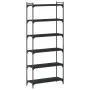 Librería de 6 estantes madera de ingeniería negro 80x30x188 cm de , Librerías y estanterías - Ref: Foro24-837682, Precio: 69,...