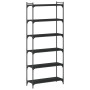 Librería de 6 estantes madera de ingeniería negro 80x30x188 cm by , Bookcases and shelves - Ref: Foro24-837682, Price: 70,64 ...