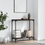 Mesa consola madera de ingeniería roble marrón 75x30,5x75 cm by , Side tables - Ref: Foro24-837711, Price: 36,26 €, Discount: %
