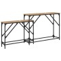 Mesa Consola 2 pcs Roble artesanal 100 x 28 x 75 cm en Mesas auxiliares | Comprar online en Foro24