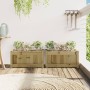 Außenblumenkästen, 2 Stück, imprägniertes Kiefernholz. von , Töpfe und Pflanzgefäße - Ref: Foro24-837448, Preis: 86,74 €, Rab...