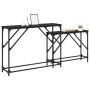 Mesa Consola 2 pcs Roble Negro 100 x 28 x 75 cm en Mesas auxiliares | Comprar online en Foro24
