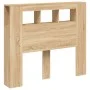 LED headboard engineered wood Sonoma oak 120x18.5x103.5 cm by , Headboards and footboards - Ref: Foro24-837339, Price: 63,56 ...