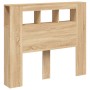 LED-Kopfteil aus Holzwerkstoff Sonoma-Eiche 120 x 18,5 x 103,5 cm von , Kopf- und Fußteile - Ref: Foro24-837339, Preis: 64,36...