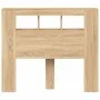 LED headboard engineered wood Sonoma oak 120x18.5x103.5 cm by , Headboards and footboards - Ref: Foro24-837339, Price: 63,56 ...