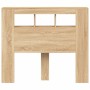 LED-Kopfteil aus Holzwerkstoff Sonoma-Eiche 120 x 18,5 x 103,5 cm von , Kopf- und Fußteile - Ref: Foro24-837339, Preis: 64,36...